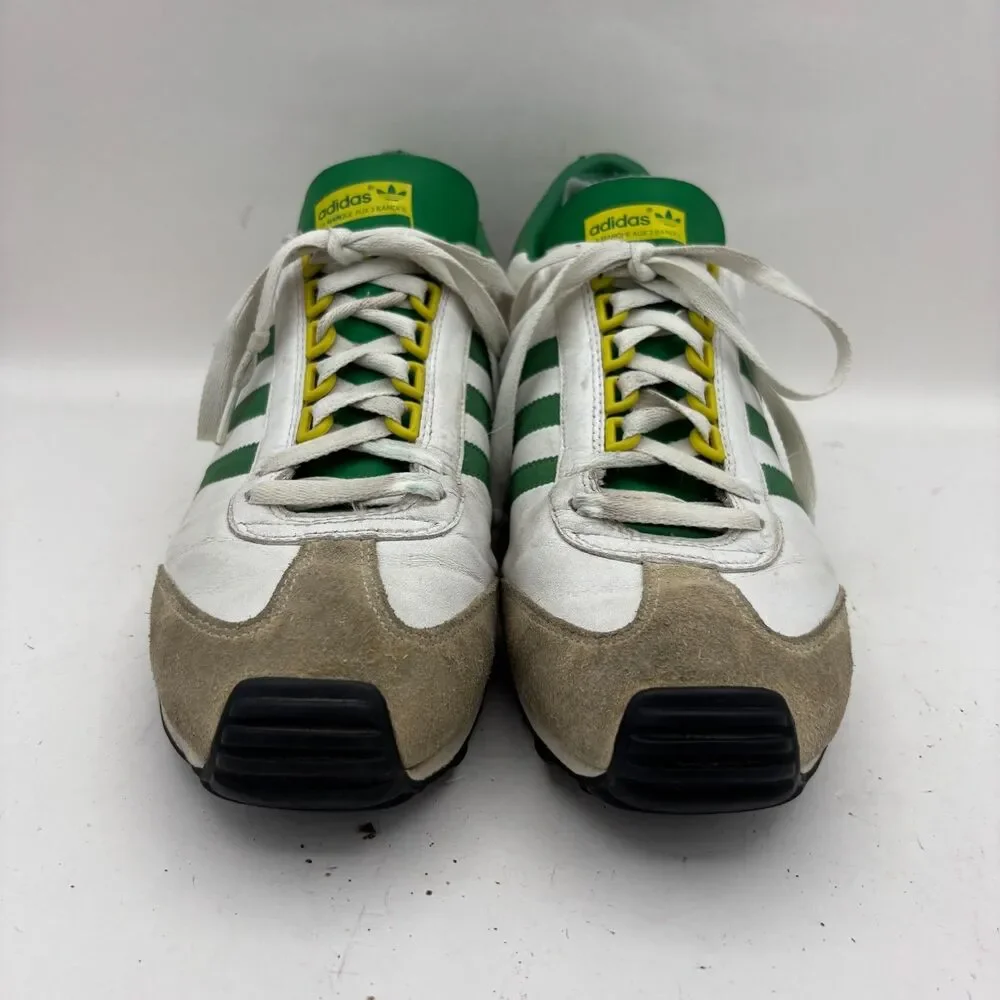 Adidas Originals SL 72 Sneakers Mens US 10.5 White Green Yellow Leather Retro Sh